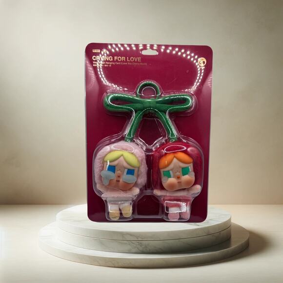 POP MART CRYBABY “Love You Cherry Much” Crying For Love Vinyl Plush Hanging Card - Picture 2 of 3